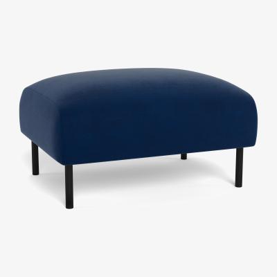 Heal's Heal's Alto Ottoman Velvet Midnight Black Feet
