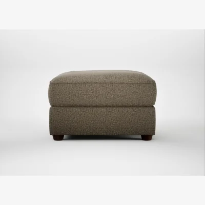 Heal's Heal's Tailor Rectangular Footstool Boucle Velvet Rocky Walnut Stained Feet