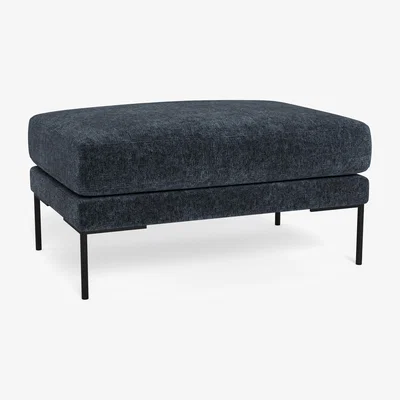 Heal's Heal's Torrington Ottoman Boucle Velvet Space Black Feet