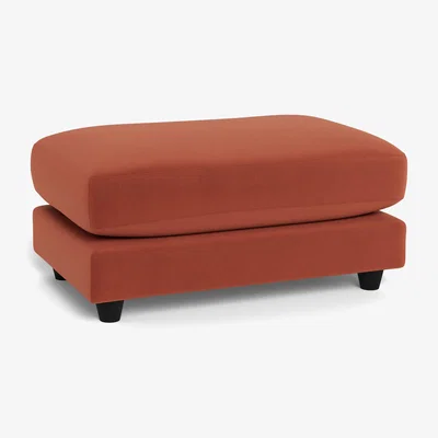 Heal's Heal's Snooze Footstool Smart Luxe Velvet Tawny Black Feet
