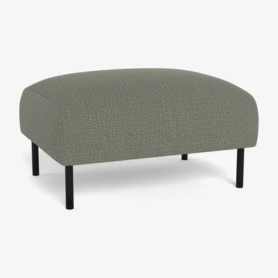 Heal's Heal's Alto Ottoman Boucle Tweed Lapis Black Feet