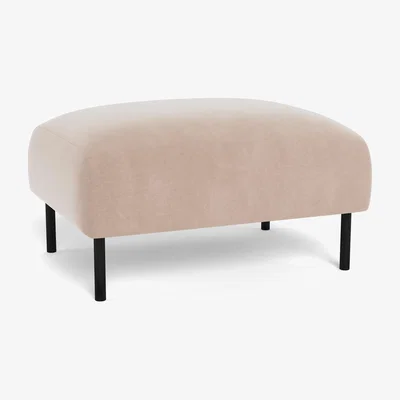 Heal's Heal's Alto Ottoman Smart Velvet Pebble Black Feet