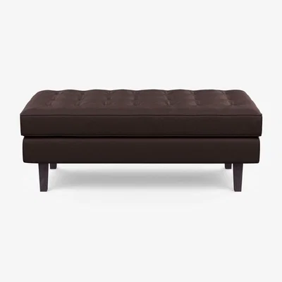 Heal's Heal's Hepburn Ottoman Nobilis Velvet Neptune Walnut Feet