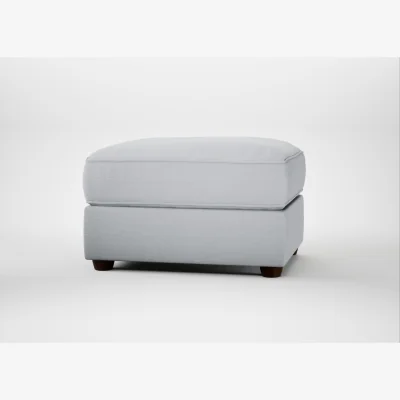 Heal's Heal's Tailor Rectangular Footstool Broad Weave Tin Walnut Stained Feet