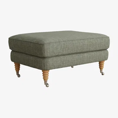 John Lewis Laura Ashley Lynden Footstool, Oak Leg