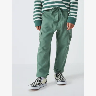 John Lewis John Lewis Kids' Plain Utility Ottoman Joggers, Green