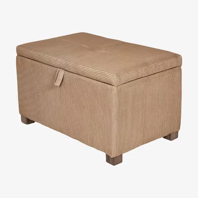 John Lewis Gaia Baby Serena Corduroy Ottoman Footstool, Caramel