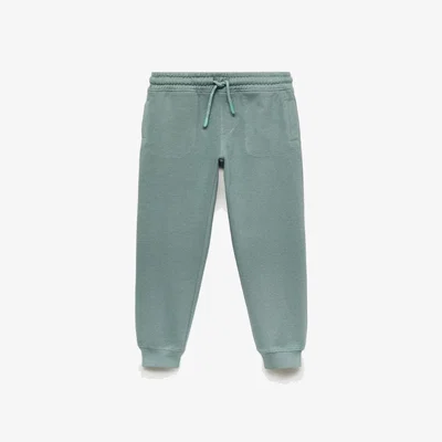 John Lewis Mango Kids' Ottomano Elasticated Waist Ribbed Joggers, Green