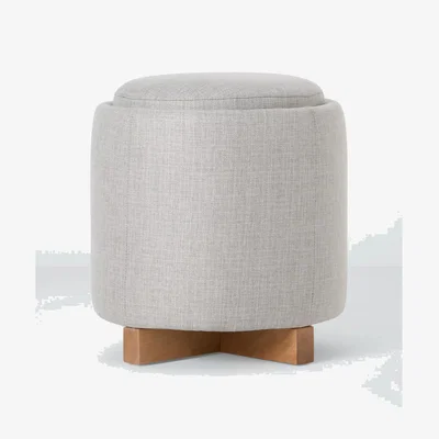 John Lewis John Lewis ANYDAY Pip Storage Footstool, Light Leg