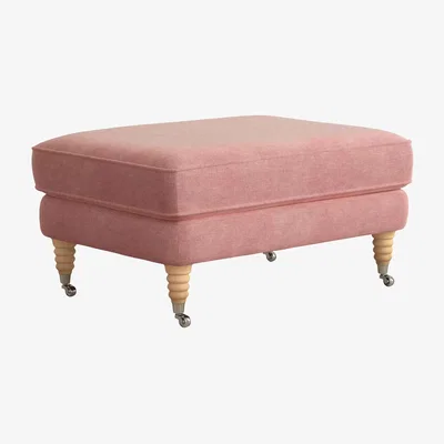 John Lewis Laura Ashley Lynden Footstool, Oak Leg