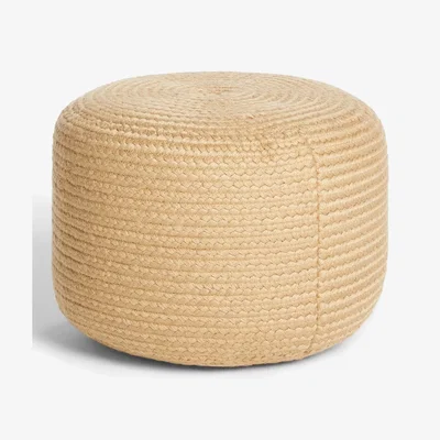 John Lewis John Lewis & Partners Jute Look Outdoor Pouffe, Natural