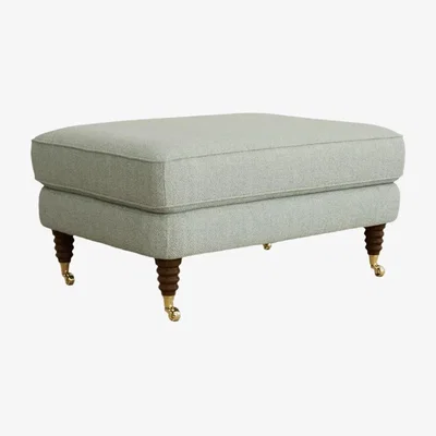 John Lewis Laura Ashley Lynden Footstool, Teak Leg