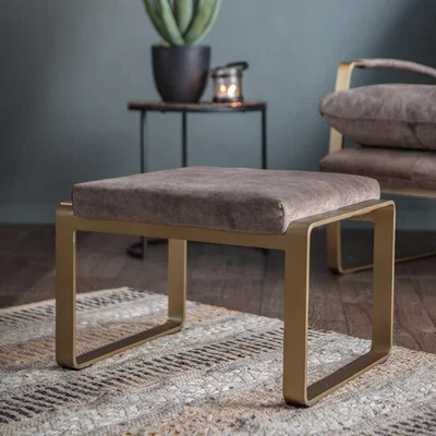 La Redoute Ambala Faux Suede Footstool