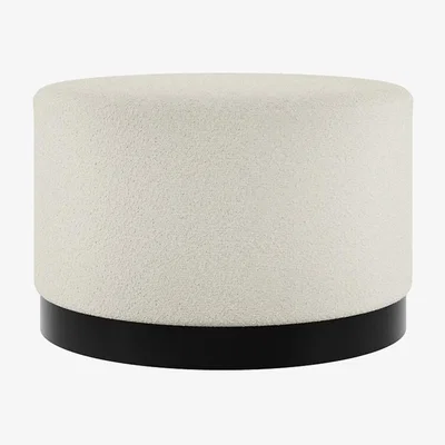 La Redoute Teddy Bouclé Round Pouffe