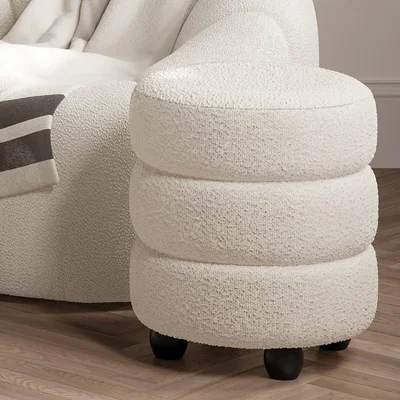 La Redoute Elettra Sculptural Velvet Pouffe
