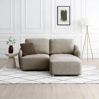 La Redoute Corbin Boucle Modular Square Footstool