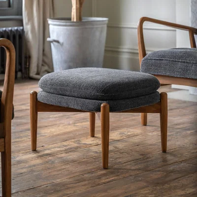 La Redoute Fairfield Mid-Century Boucle Footstool