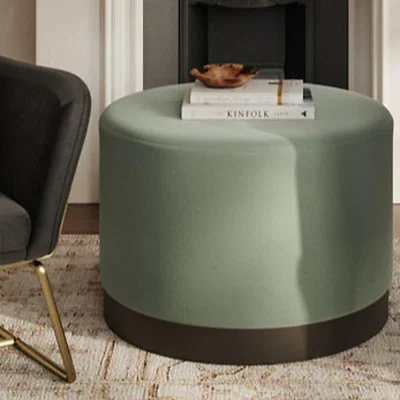 La Redoute Velvet Round Pouffe