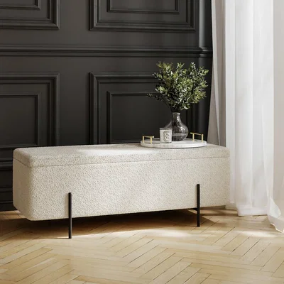La Redoute Bouclé Storage Ottoman Bench