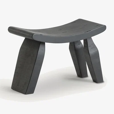 La Redoute Oreus  Solid Mango Three-Legged Footstool