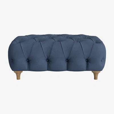Loaf Treacle Footstool, Med Rect (Sloe Berry Bush Clever Cotton)