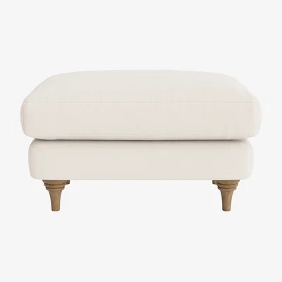 Loaf Jonesy Footstool (Frothy Milk Clever Slubby Cotton)
