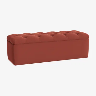 Loaf Button Top Ottoman Storage Bench