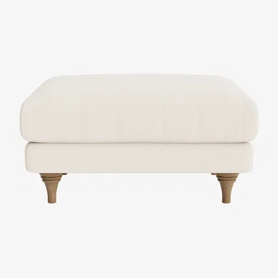 Loaf Smithy Footstool (Frothy Milk Clever Slubby Cotton)