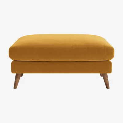 Loaf Groover Footstool (Butterscotch Clever Velvet)