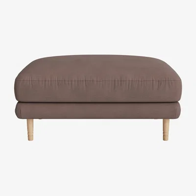 Loaf Sugarloaf Footstool, Med Rect (Muddy Footprint Clever Cotton)