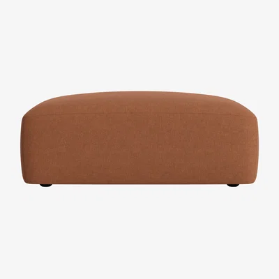 Loaf Squishblocks Footstool, Med Rect (Cinnamon Bun Clever Linen)