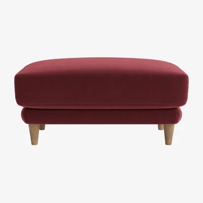 Loaf Sugar Bum Footstool (Drenched Damsons Clever Velvet)