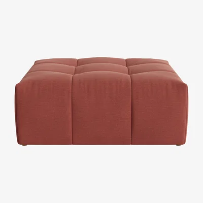 Loaf Top of the Blocks Footstool, Med Sqre (Summer Pudding Clever Linen)