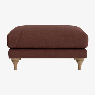 Loaf Bagsie Footstool (Mulberry Wine Clever Linen)