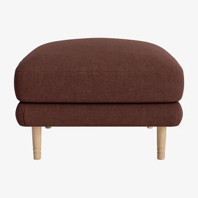 Loaf Sugarloaf Footstool, Med Sqre (Mulberry Wine Clever Linen)
