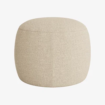 Loaf Little Cheese Footstool (Sandy Shoe Clever Slubby Linen)