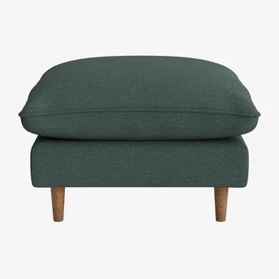 Loaf Slow Riser Footstool, Med Sqre (Scattered Showers Clever Slubby Linen)