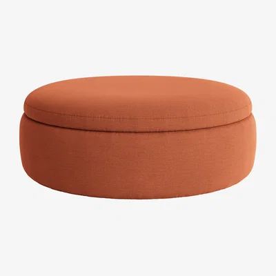 Loaf Pot Pie Footstool, Xl Rnd (Marmalade Clever Linen)