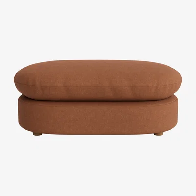 Loaf Curvella Footstool (Cinnamon Bun Clever Linen)