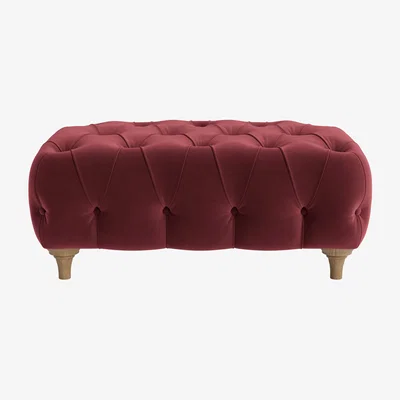 Loaf Treacle Footstool, Med Rect (Drenched Damsons Clever Velvet)