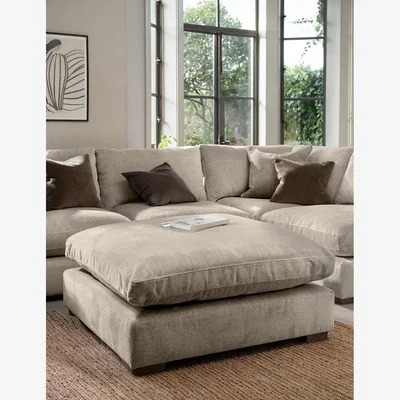 Marks & Spencer BARKER AND STONEHOUSE Palmer Textured Chenille Footstool Grey