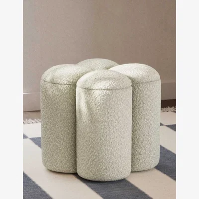 Marks & Spencer M&S Form Boucle Footstool Soft White
