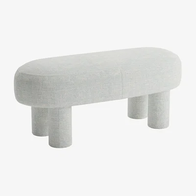 Made in Design Ludmila Pouf textile blue / Ottoman - L 100 cm - POPUS EDITIONS