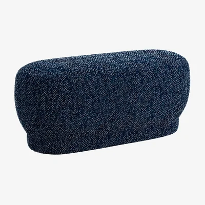Made in Design Zveva Pouf textile blue / Ottoman - L 100 cm - POPUS EDITIONS