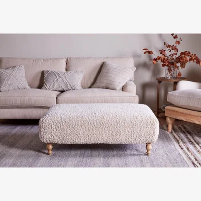 Nkuku nkuku Otas Teddy Ottoman | Seating | Off White