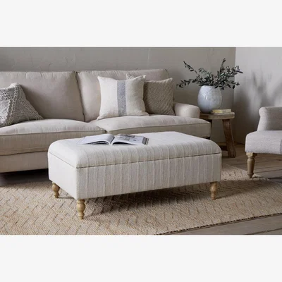 Nkuku nkuku Kiana Upholstered Storage Ottoman | Seating | Natural