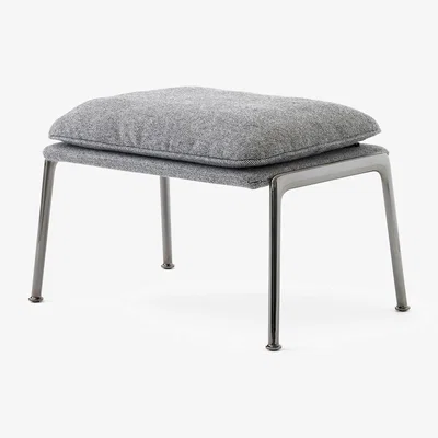 Nordic Nest &Tradition Muno LN20 footstool Dark chrome-Hallingdal 0126
