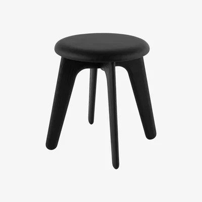 Nordic Nest Tom Dixon Slab ottoman 45x55 cm Black ash-black leather
