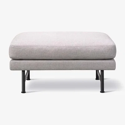 Nordic Nest Fredericia Furniture Calmo footstool Sunniva 717-black steel-80 cm