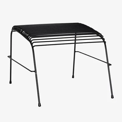 Nordic Nest Hübsch String footstool outdoor Black
